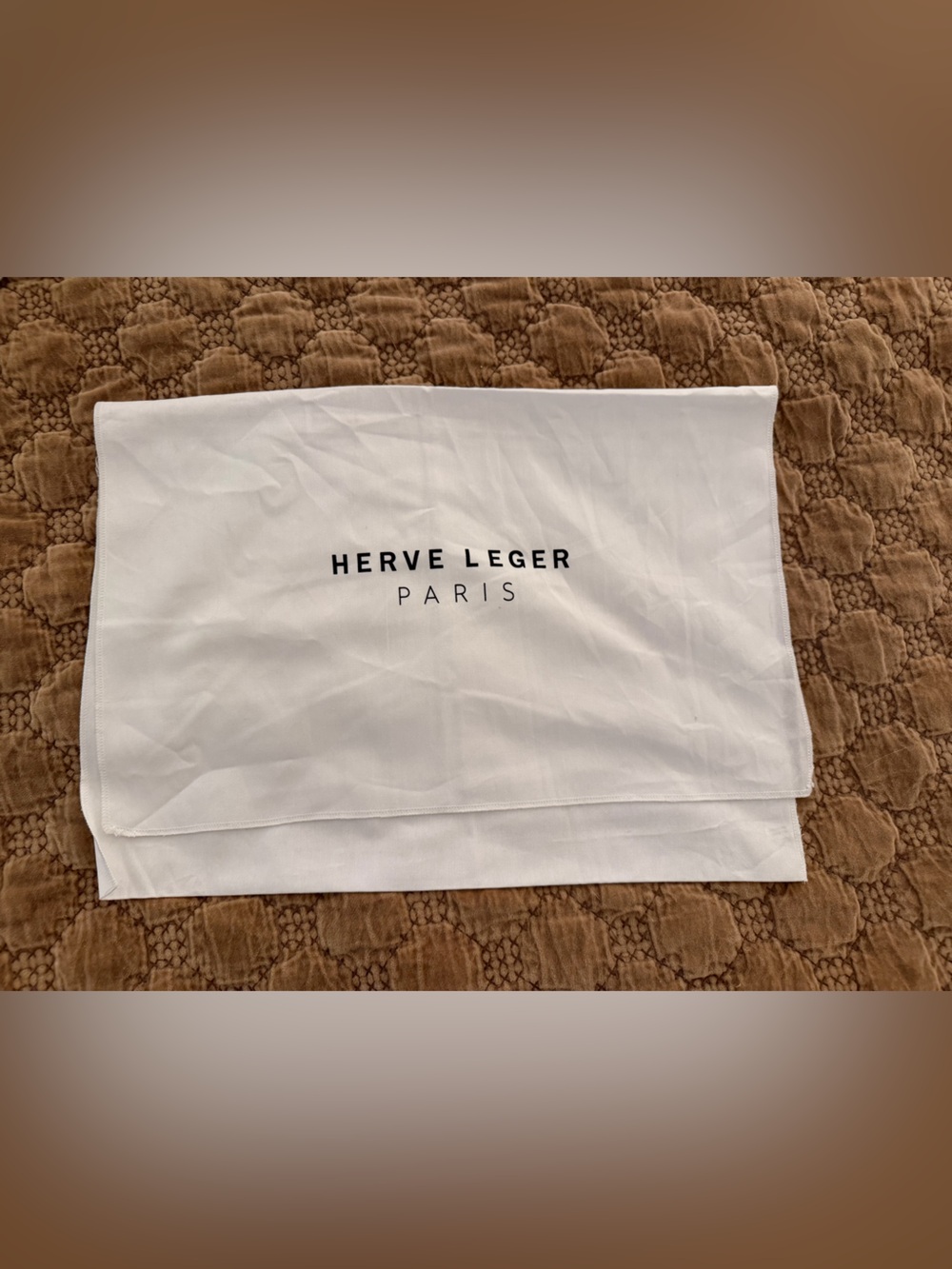 Herve Leger White Logo Dust Bag